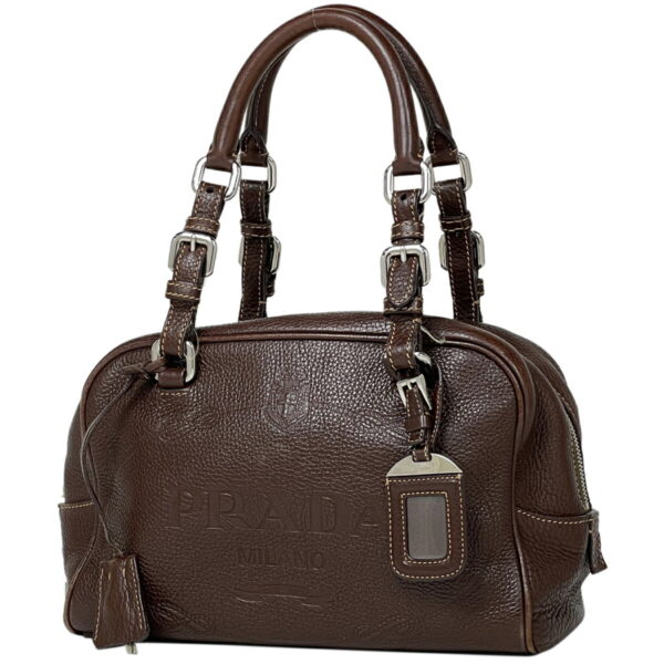 1000069900319 11 Prada Handbag Leather Brown