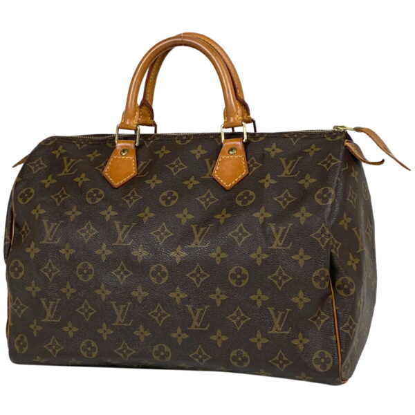 1000070121666 11 Louis Vuitton Speedy 35 Bag Monogram Brown