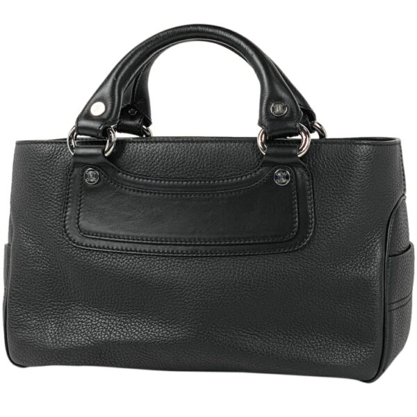 1000070127378 11 Celine Boogie Bag Blason Leather Handbag Black