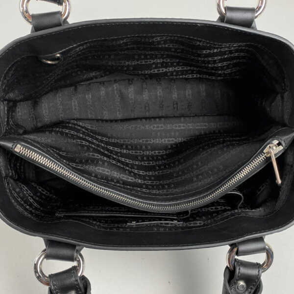 1000070127378 16 Celine Boogie Bag Blason Leather Handbag Black