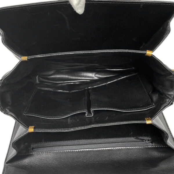 1000070137148 19 Celine Blason Leather Shoulder Handbag Black