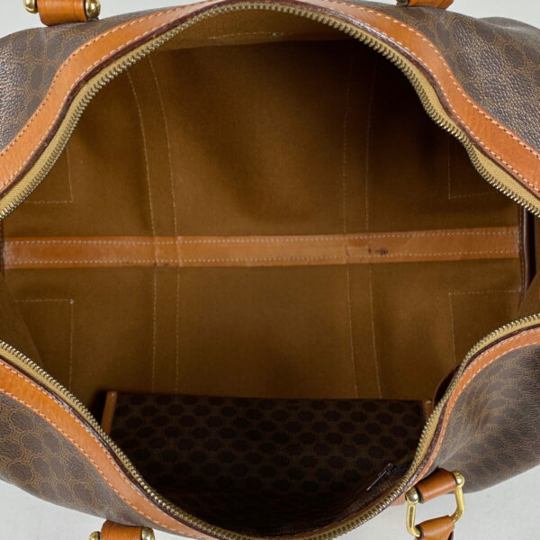 1000070179001 17 Celine Macadam Pattern Canvas Handbag Brown