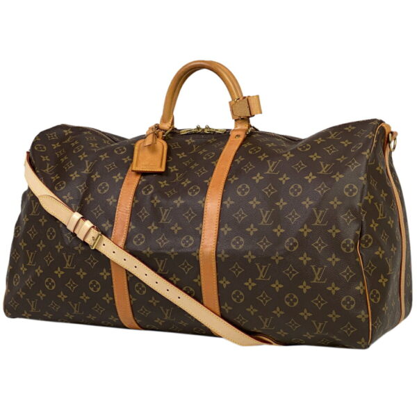 1000070531533 11 Louis Vuitton Keepall Bandouliere 60 Bag Monogram Brown