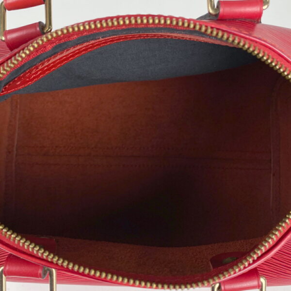 1000070715179 16 Louis Vuitton Speedy 25 Mini Bag Epi Castilian Red