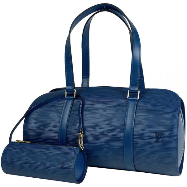 1000070736471 11 Louis Vuitton Soufflot Barrel Handbag Epi Toledo Blue