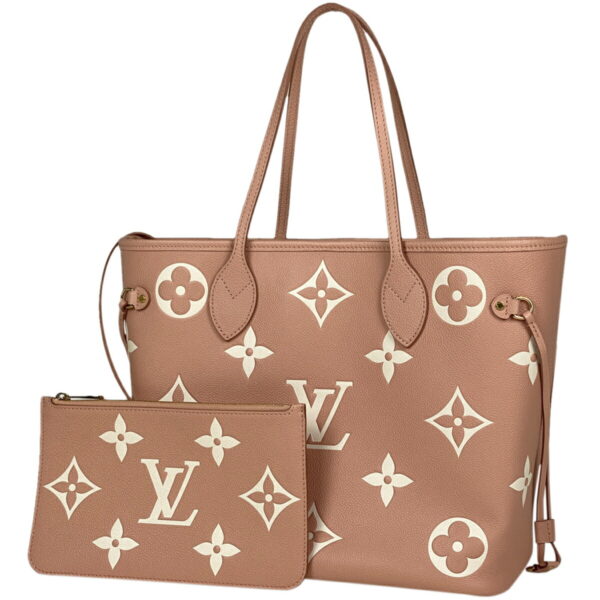 1000070938363 11 Louis Vuitton Neverfull MM Tote Bag Empreinte Rose Trianon Crème