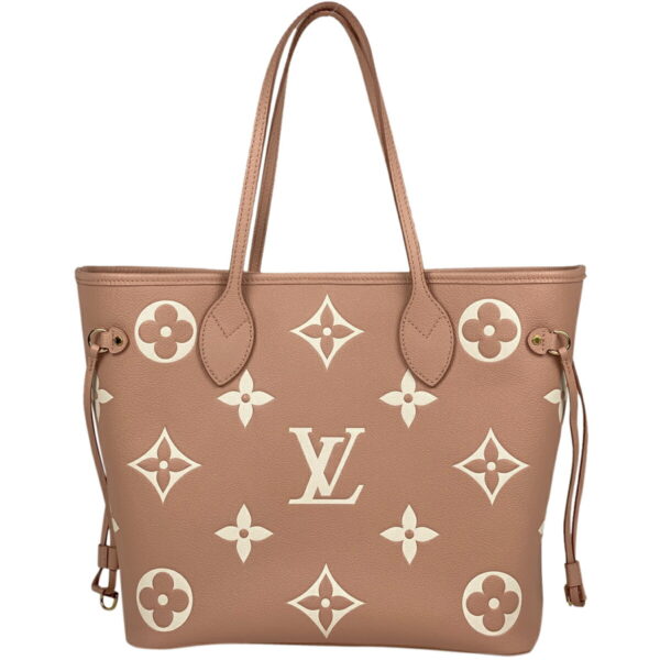 1000070938363 13 Louis Vuitton Neverfull MM Tote Bag Empreinte Rose Trianon Crème