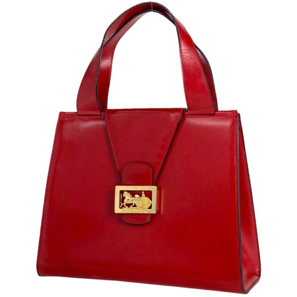 1000071001387 11 Celine Carriage Leather Handbag Red