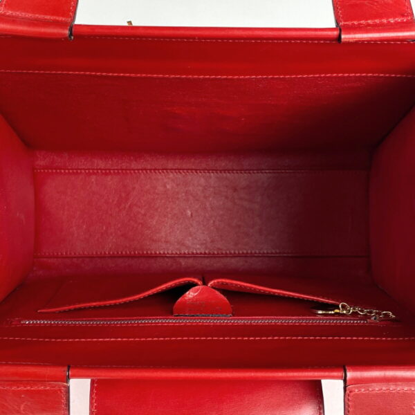 1000071001387 18 Celine Carriage Leather Handbag Red