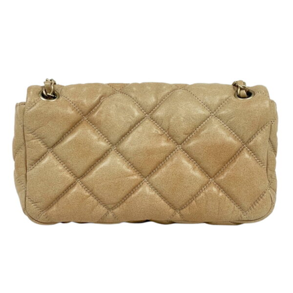 1000071041369 13 Chanel Coco Mark Chain Bubble Quilt Shoulder Bag Leather Beige