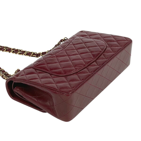 1000071041499 12 Chanel Matelasse W Flap Chain Shoulder Bag Leather Bordeaux