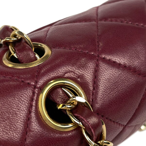 1000071041499 15 Chanel Matelasse W Flap Chain Shoulder Bag Leather Bordeaux