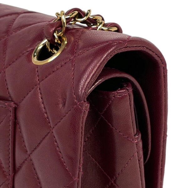 1000071041499 16 Chanel Matelasse W Flap Chain Shoulder Bag Leather Bordeaux