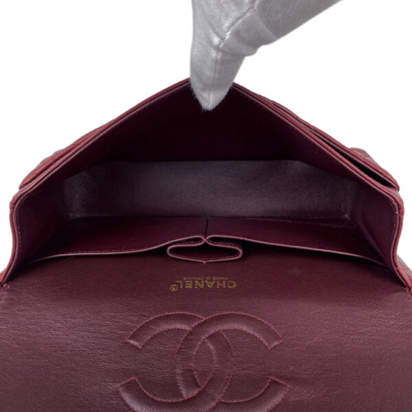 1000071041499 20 Chanel Matelasse W Flap Chain Shoulder Bag Leather Bordeaux