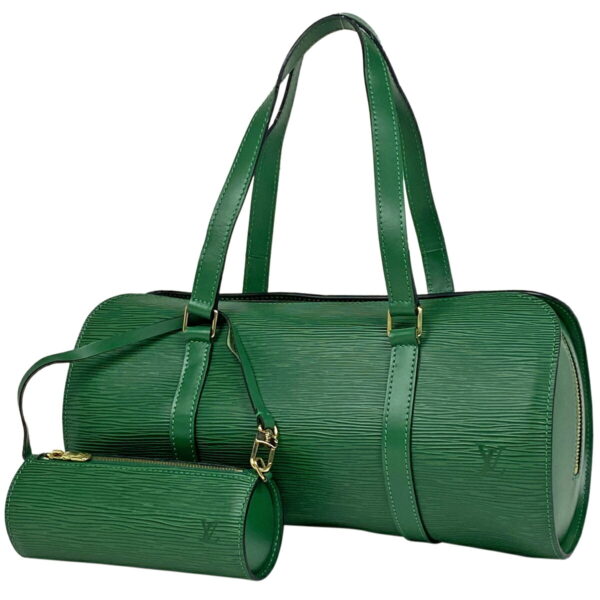 1000071068106 11 Louis Vuitton Soufflot Cylindrical Handbag Epi Borneo Green