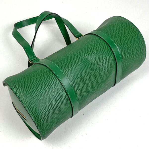 1000071068106 12 Louis Vuitton Soufflot Cylindrical Handbag Epi Borneo Green