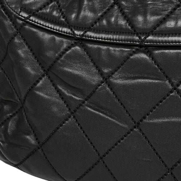 1000071068298 14 Chanel Wild Stitch Shoulder Bag Leather Black