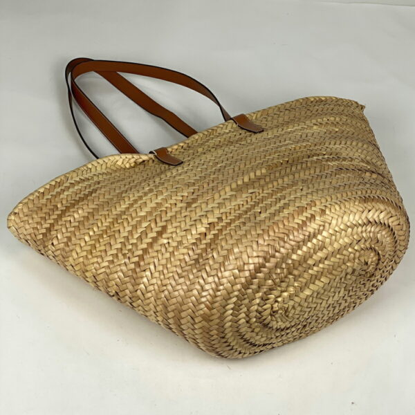 1000071244920 12 Celine Triomphe Classic Pannier Raffia Basket Tote Bag Natural Brown