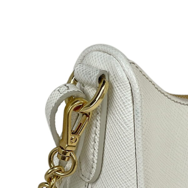 1000071563670 15 Prada Plate Re Edition 2005 2WAY Shoulder Handbag Leather White