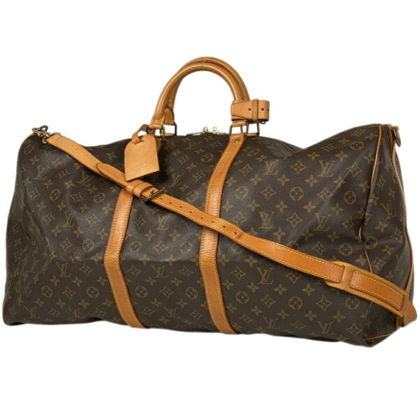 1000071674147 11 Louis Vuitton Keepall Bandouliere 60 Bag Monogram Brown