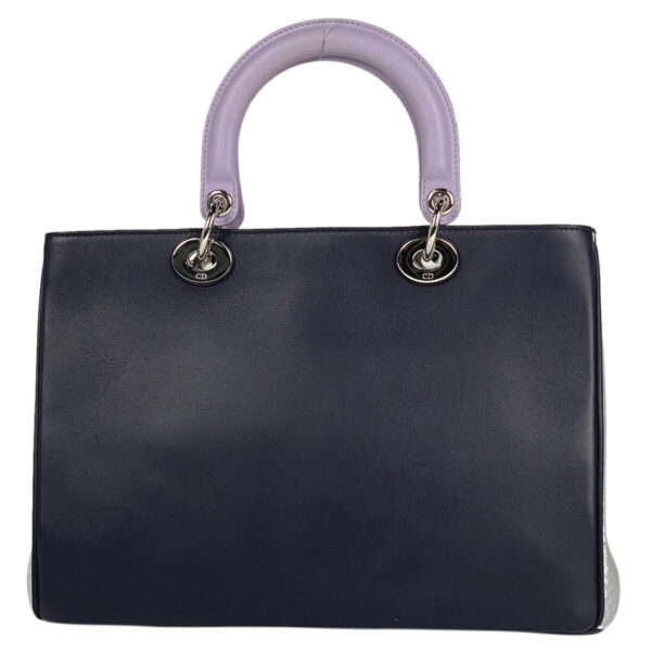 1000071675090 13 Christian Dior Diorissimo Leather 2WAY Shoulder Bag Blue Purple