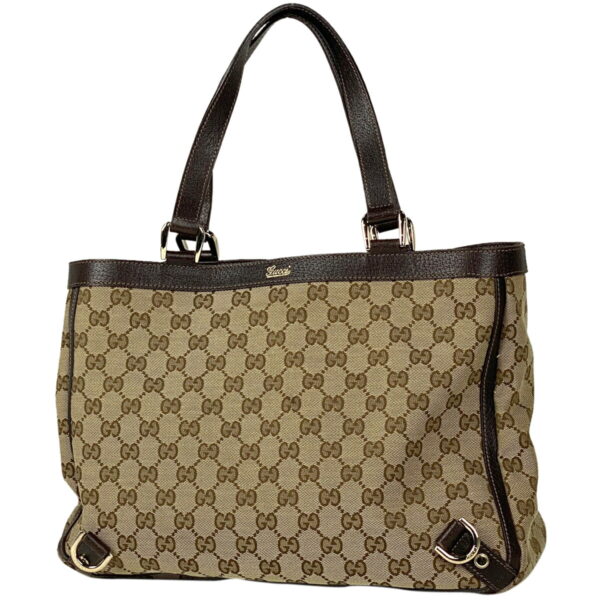 1000071705742 11 Gucci GG Pattern Tote Bag Abby GG Canvas Brown