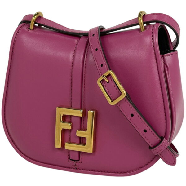 1000071746608 11 FENDI Camon Small FF Shoulder Bag Leather Pink