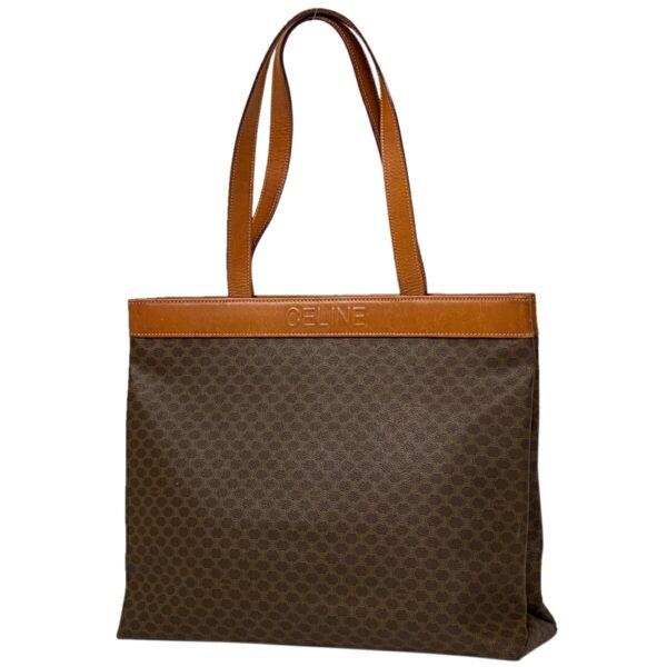 1000071754627 11 Celine Macadam Pattern All Over Canvas Shoulder Tote Bag Brown