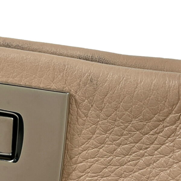 1000071776629 17 FENDI Peekaboo Handbag Selleria 2WAY Leather Beige