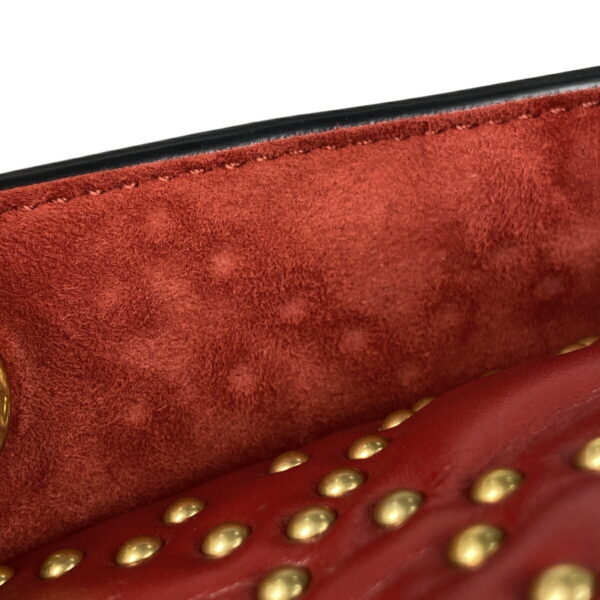 1000071776667 19 Christian Dior Lady Dior Studded Leather Mini Handbag Red