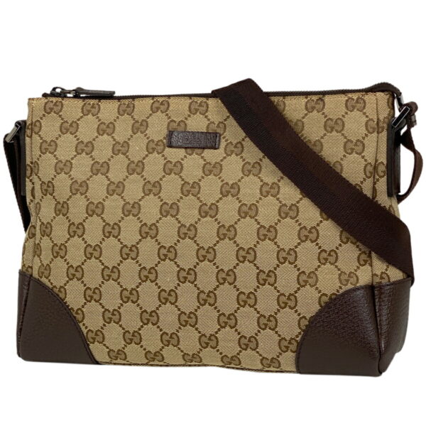 1000071780213 11 Gucci GG Pattern Shoulder Bag GG Canvas Brown