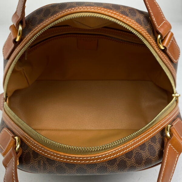 1000071781289 16 Celine Macadam Pattern Canvas Handbag Brown