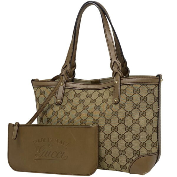 1000071786437 11 Gucci GG Pattern Tote Bag GG Canvas Brown