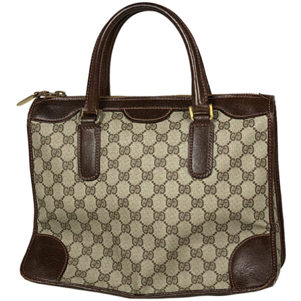 1000071817001 11 Gucci GG Pattern Handbag Canvas Brown