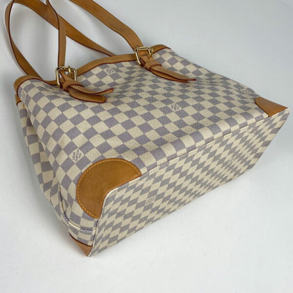 1000071821497 12 Louis Vuitton Hampstead MM Shoulder Tote Bag Damier Azur White