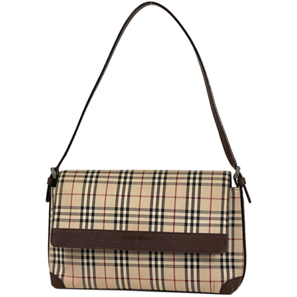 1000071932681 11 Burberry Plaid Nova Check Canvas Shoulder Handbag Beige