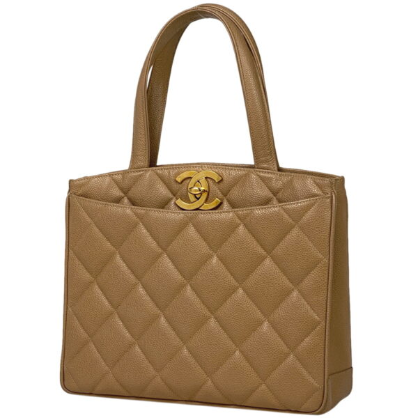 1000071939314 11 Chanel Cocomark Tote Bag Caviar Skin Beige