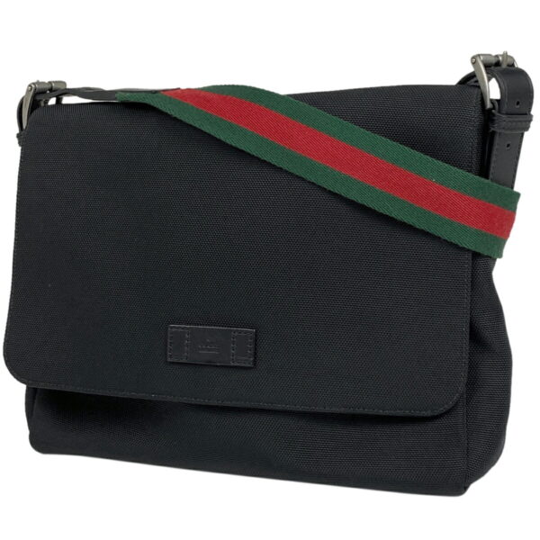 1000071982938 11 Gucci Messenger Bag Sherry Line Web Canvas Black