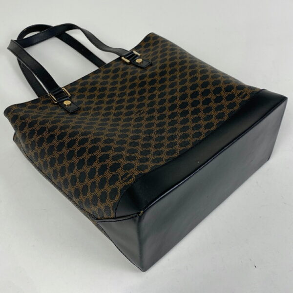 1000072005834 12 Celine Macadam Pattern Canvas Tote Black