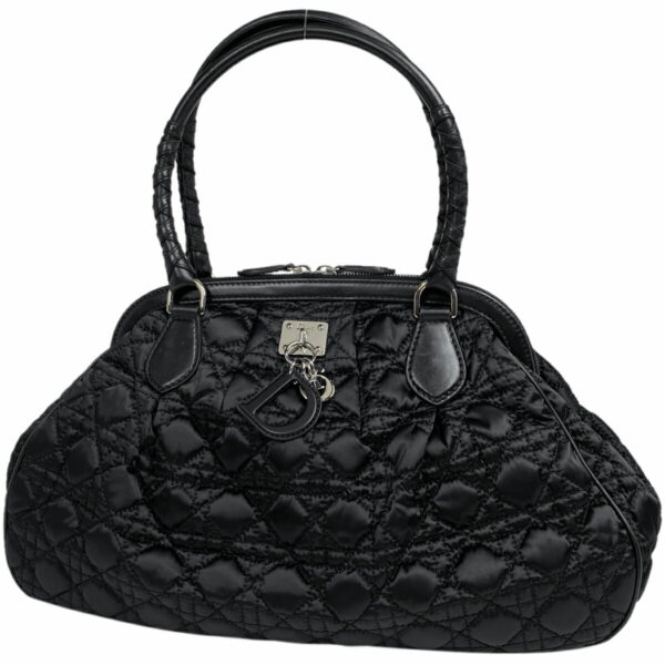 1000072451570 11 Christian Dior Cannage Nylon Handbag Black