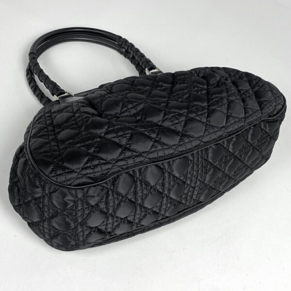 1000072451570 12 Christian Dior Cannage Nylon Handbag Black