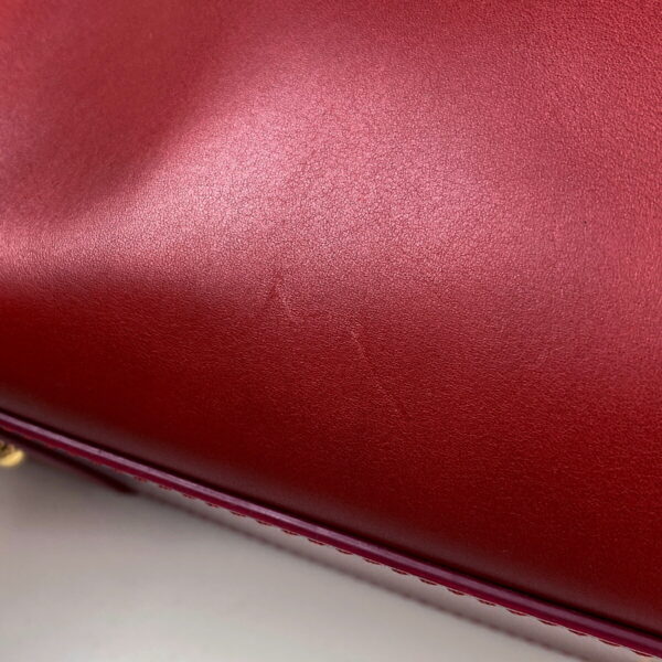 1000072701828 14 Loewe Amazona 35 Anagram Handbag Ostrich Leather Red