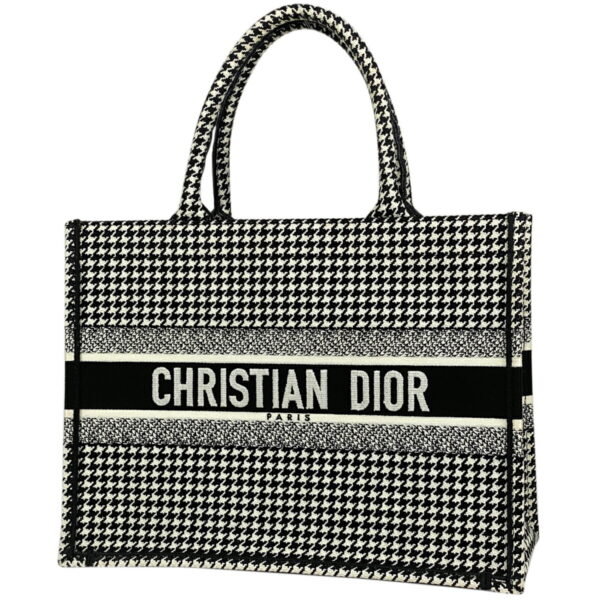 1000073140176 11 Christian Dior Book Canvas Tote Bag Black White