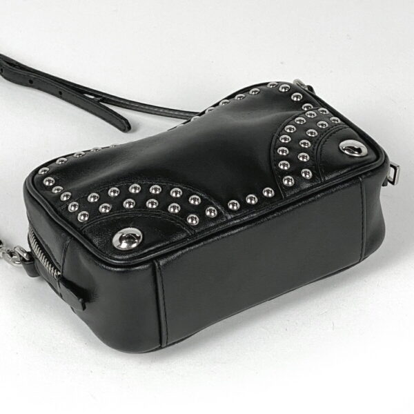 1000073229529 12 PRADA Shoulder Bag Studded Leather Nero