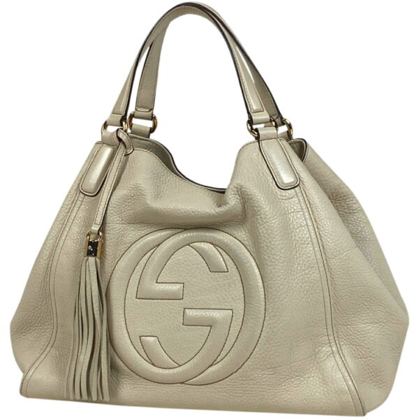 1000073334148 11 Gucci Soho Tote Bag Fringe Interlocking G Leather Ivory