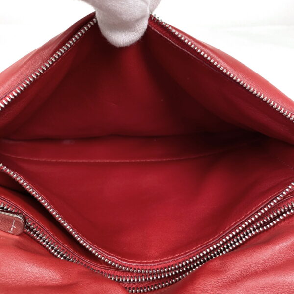 1000073415472 17 Salvatore Ferragamo Vara Chain Leather Viva Bow Shoulder Bag Red