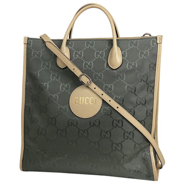 1000073415786 11 Gucci Off the Grid 2WAY Tote Bag GG Nylon Gray