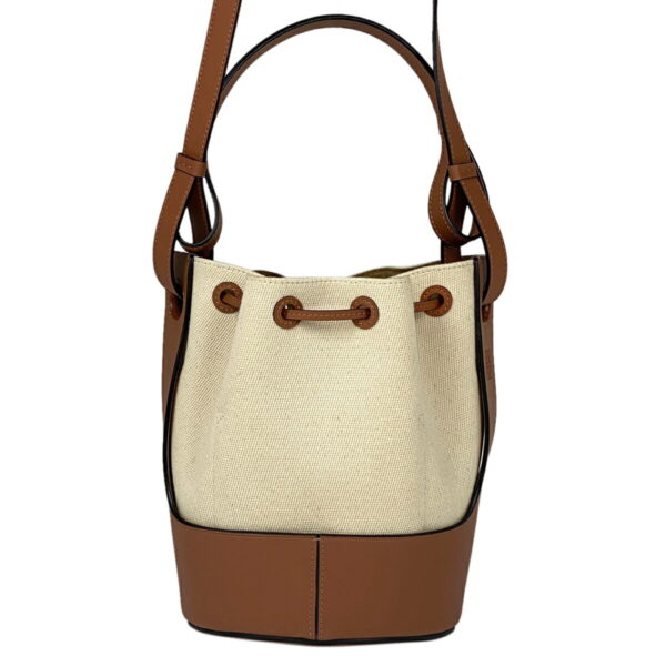 1000073415977 13 Loewe Balloon Small 2Way Shoulder Bag Canvas Beige Brown