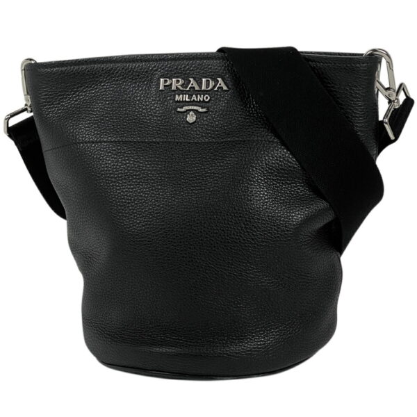 1000073420292 11 Prada Bucket Bag Leather Nero