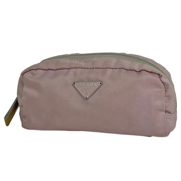 1000073444526 11 PRADA Plate Pouch Accessory Case Nylon Pink